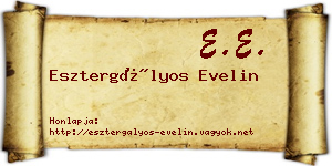 Esztergályos Evelin névjegykártya