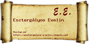 Esztergályos Evelin névjegykártya